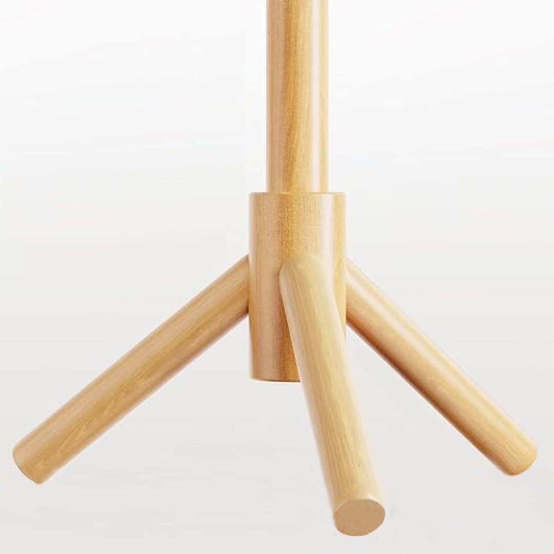 Mancebo Cabideiro de Madeira Ecológico 175cm de Chão Desmontável